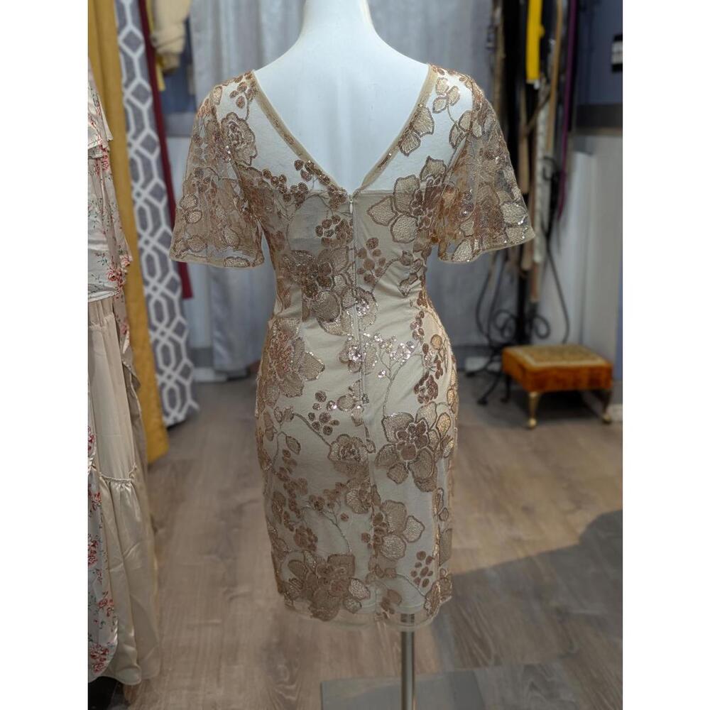 Adrianna Papell Embroidered Sheath Dress - Picture 5 of 8